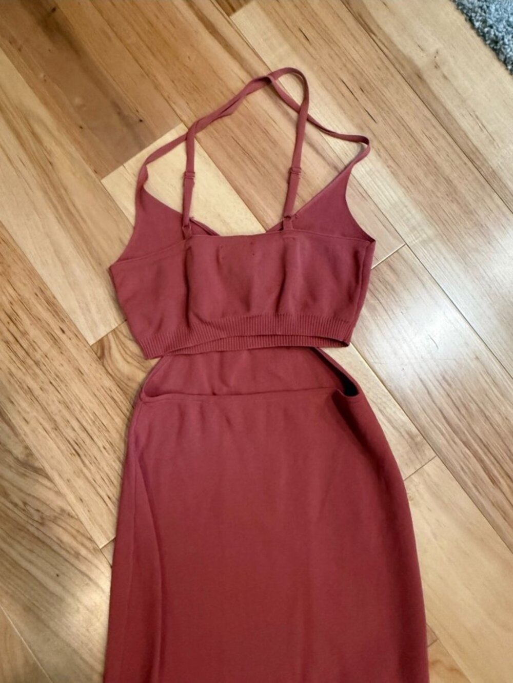 The Drop Rust Cutout Midi Dress | Size Small - Picture 7 of 7